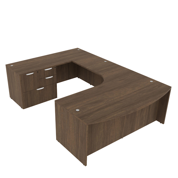 Bow front interior curve u desk