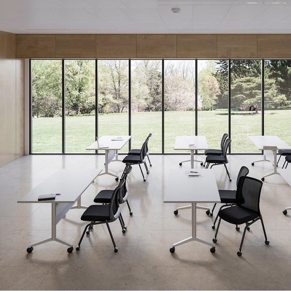 OfficeSource Orion Armless Nesting Chairs OfficeSource Orion Armless Nesting Chair with Black Frame