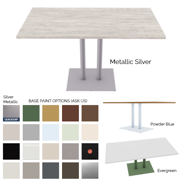 Sienna Rectangle Bar Table Base Paints bar height table paint finishes
