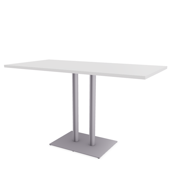 white top bar table