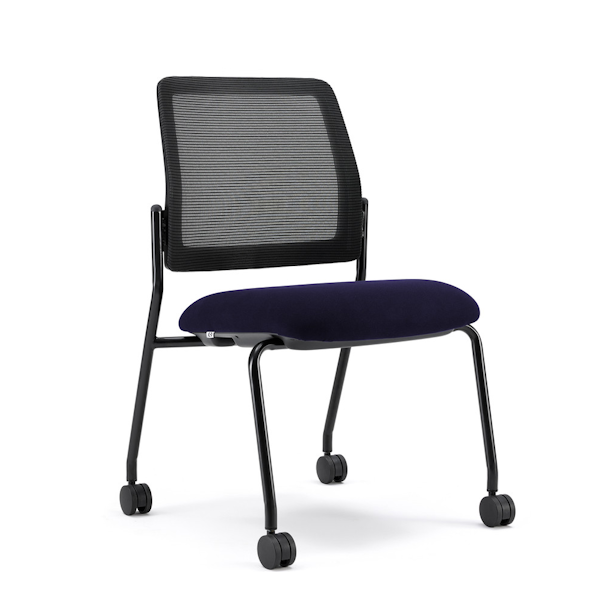 Starlight Armless Mobile Stack Chair - OSSN6006 - Blue Starlight Armless Mobile Stack Chair