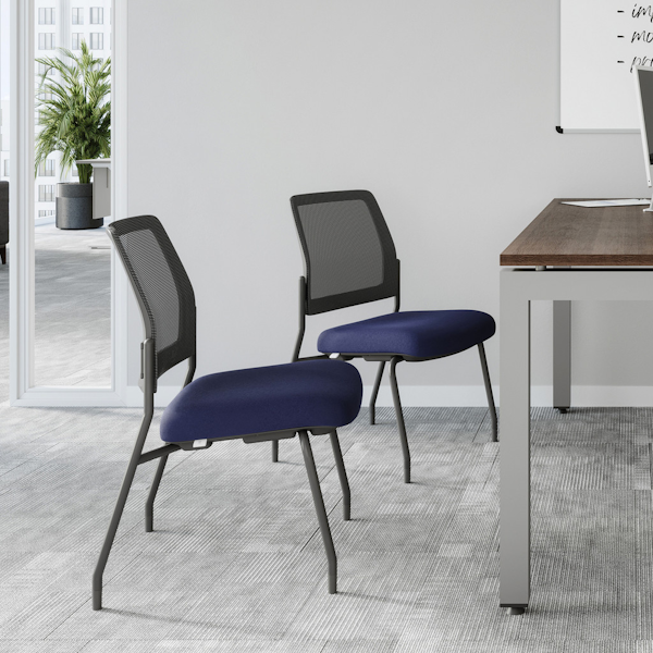 Starlight Armless Stack Chair - OSSN6006 - Blue stacking chairs