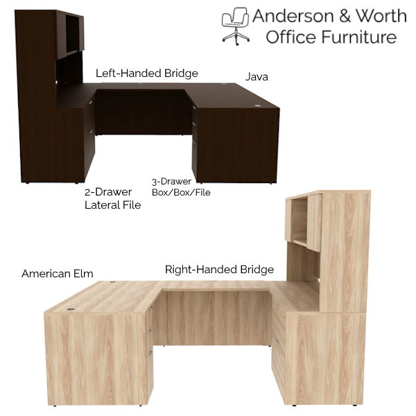 U-Shaped Desks - BBF LF - 2-Door Hutch desk info
