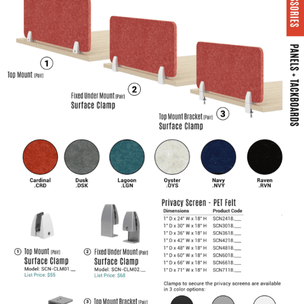 felt desk screens