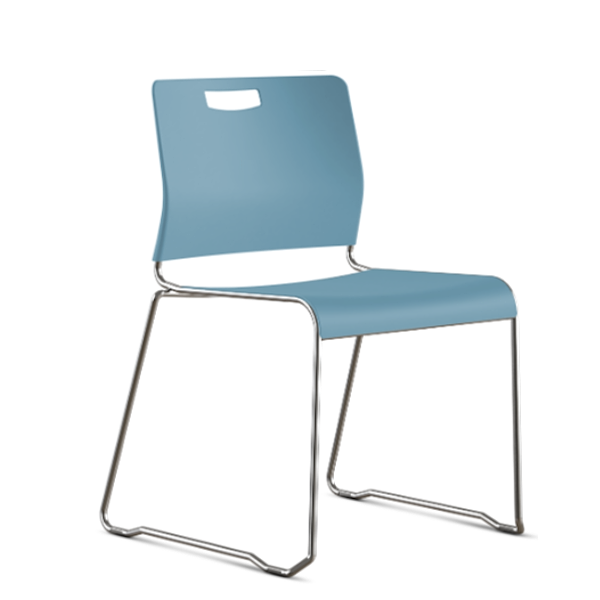 blue stacker chair