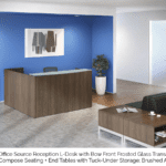 Modern Walnut Reception Desk