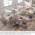 height adjustable sit stand team desks