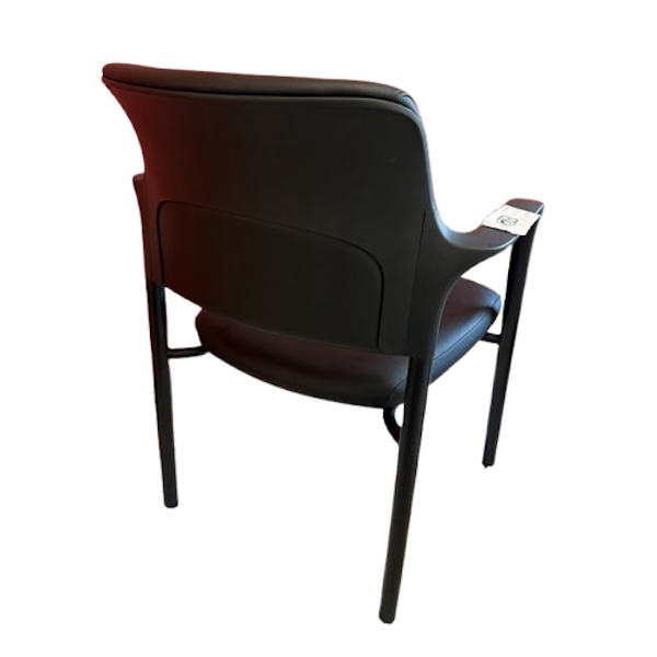 black vinyl side chair