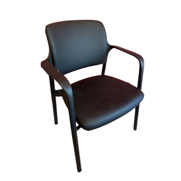black vinyl side chair