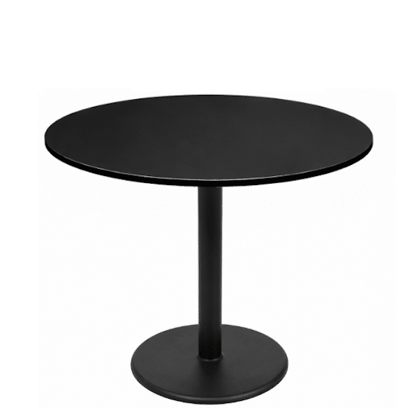 black round top table