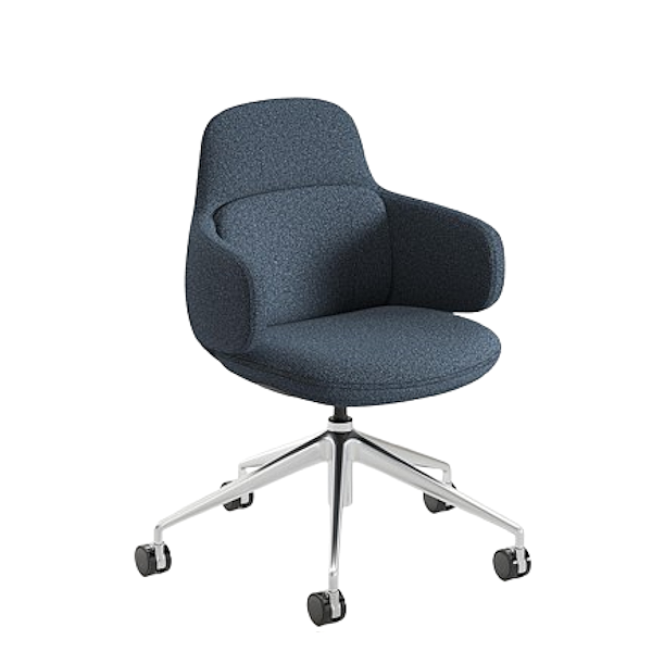blue swivel chair