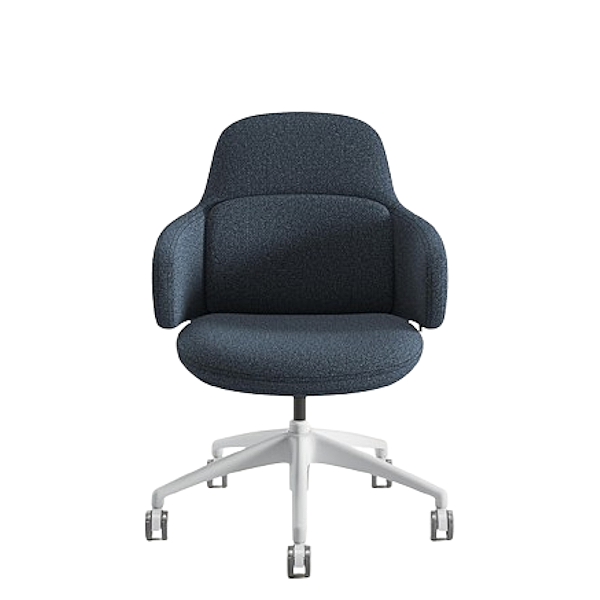 CHK73400_VIVA_CLUB_CHAIR_-_NYLON_BASE_-White - Blue - front konfurb viva chair