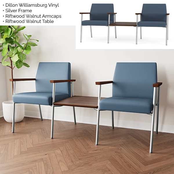Mystic Guest 2-Seater with Center Table two person chair and center table