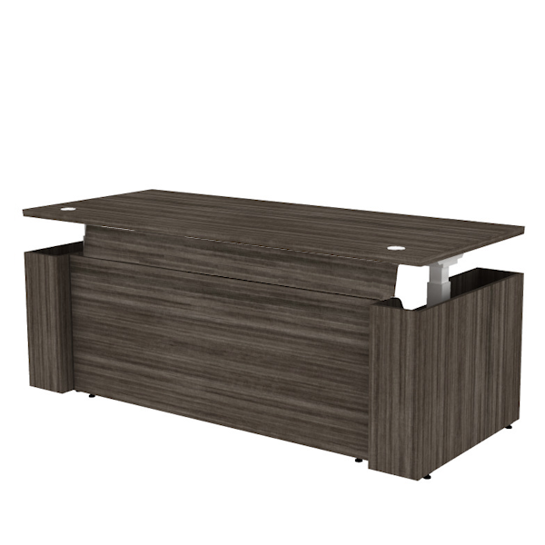 sit stand desk with modesty panel
