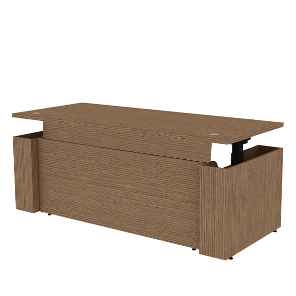sit stand desk with modesty panel