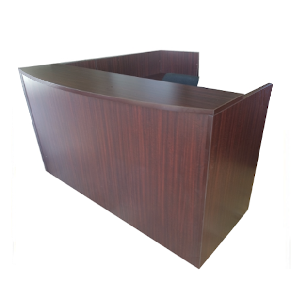 Mahogany L-Shaped Reception Desk