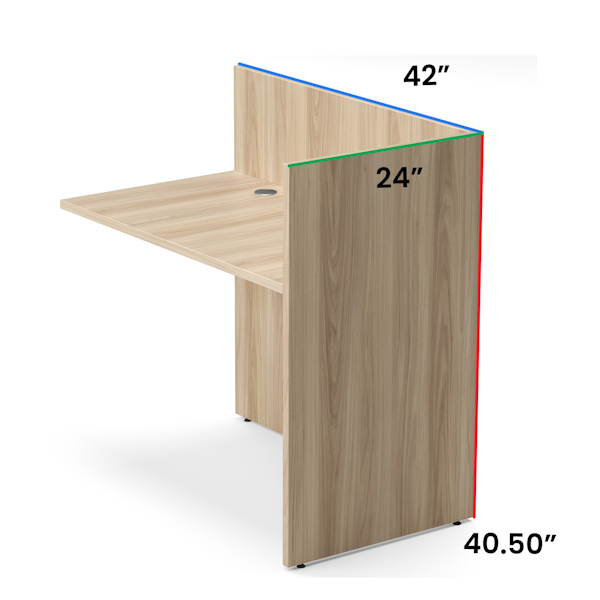 Return Dims Reception L-Desk Return