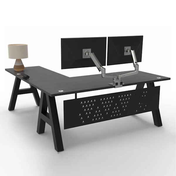 A-frame leg l-desk