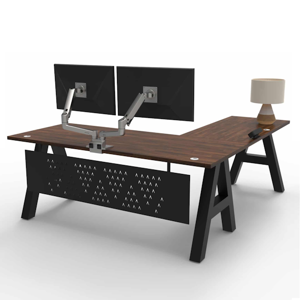 A-frame leg l-desk