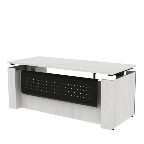 height adjustable casing desk with steel modesty panel
