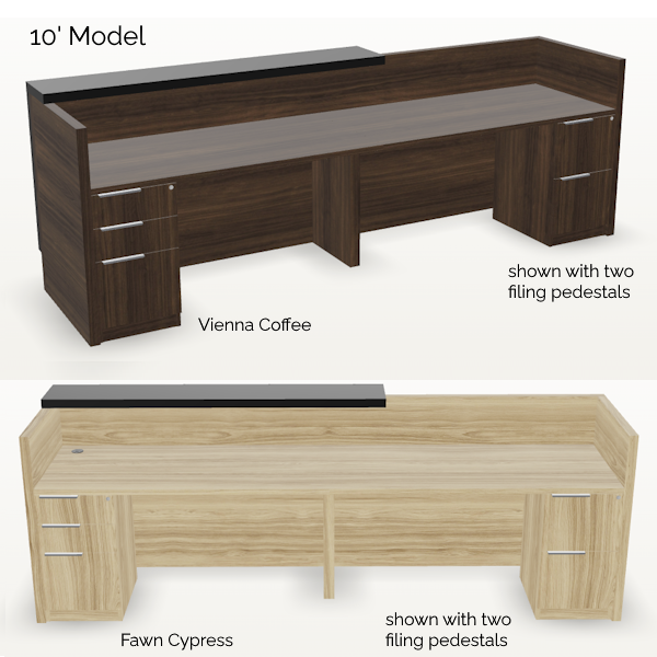 Overture Angled Stack-On Counter Reception Desks - T-10545 - example