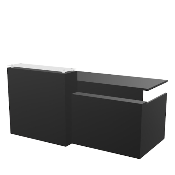 Sit-to-stand height adjustable reception desk