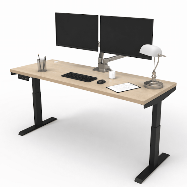 sit-stand height adjustable desk