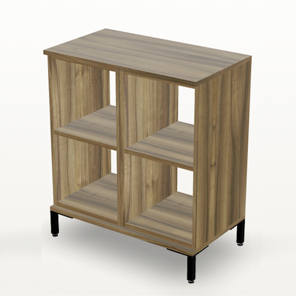 open storage with steel feet
