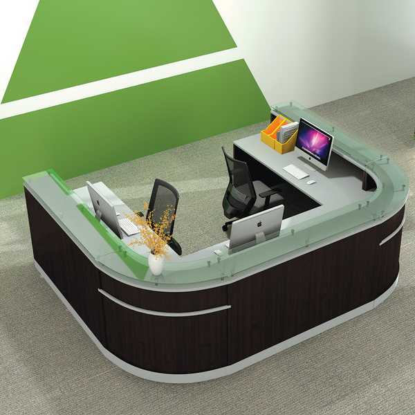 OfficeSource Cosmo Collection Reception Typical - COSMO2 - Cordova Brown Room cosmo reception u desk