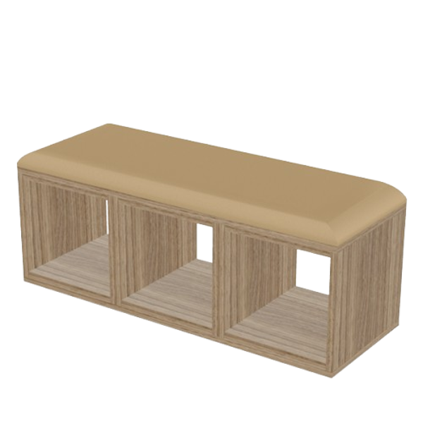 3-seater educational furniture seating