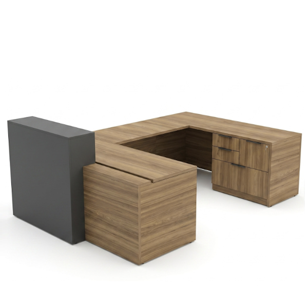 height adjustable front reception u desk