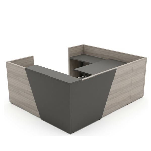 angled panel reception desk