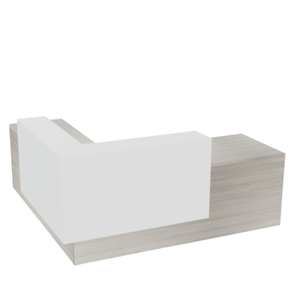 white stack on counter reception desk