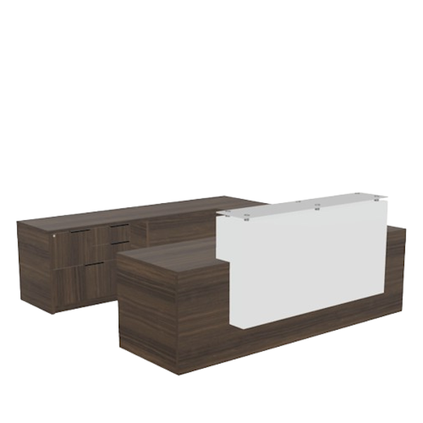 Overture_Reception_U_Desk_-_Vienna_Coffee_-_White_-_T-10442r U-shaped Reception Desk