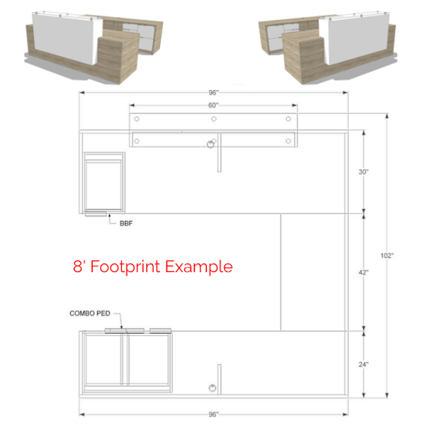 Overture_Reception_U_Desk_T-10442-2D U-shaped Reception Desk - 2d